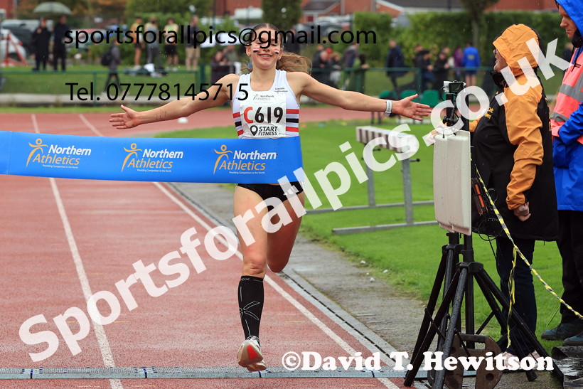 Womens Under-17s 2025 Northern Athletics Autumn Road Relays, Leigh, Lancashire. Photo: David T. Hewitson/Sports for All Pics